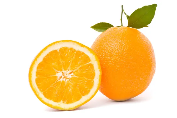 Olgun turuncu yaprak ile — Stok fotoğraf