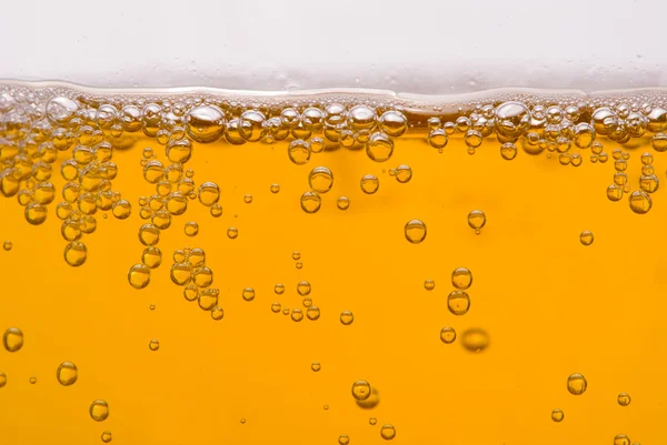 Zavřít pivní bubliny — Stock fotografie