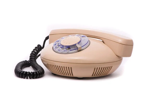 Старый телефон изолирован на белом фоне — стоковое фото