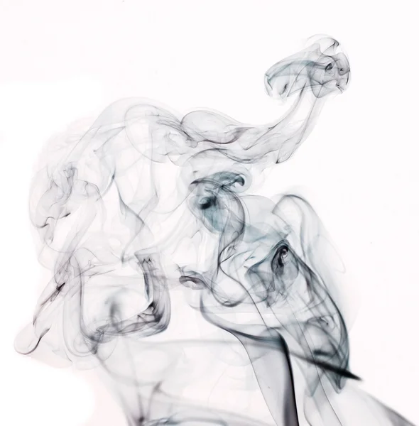 Fumaça no fundo branco — Fotografia de Stock