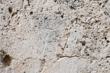 Eski taş duvarın yakın görüntüsü