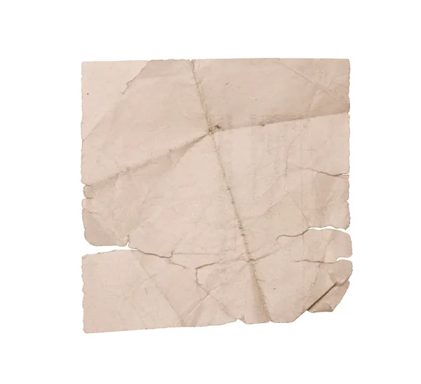 Staré tvarovaných papíru, Ořezová cesta — Stock fotografie