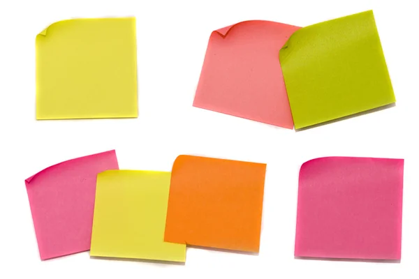 Zestaw kolorowych notatki papieru — Zdjęcie stockowe