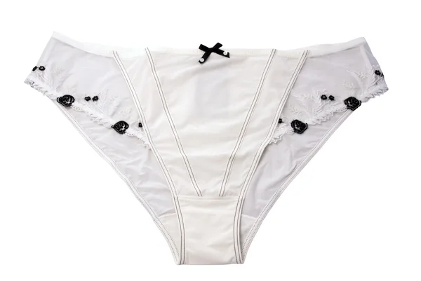 Pantalones de mujer blanca, camino de recorte — Foto de Stock