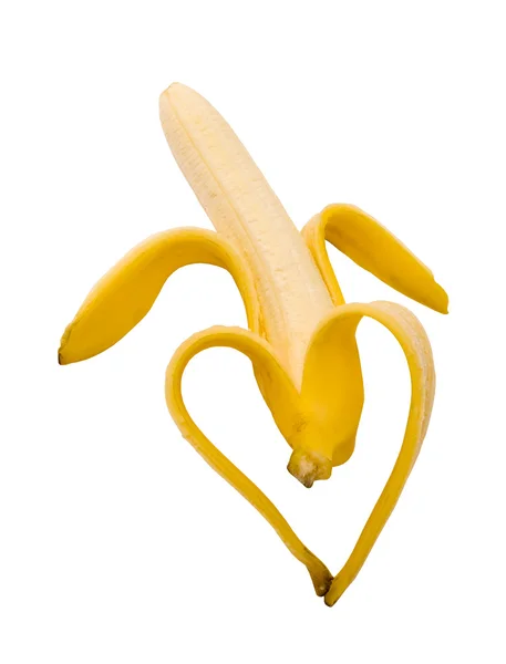 바나나 흰색 절연 — 스톡 사진