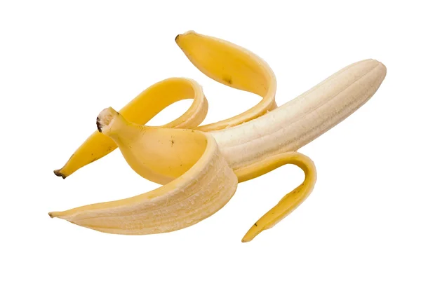 Banane isolée sur blanc — Photo