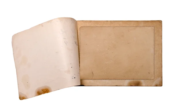 Стара книга з старовинною фотографією на сторінці — стокове фото