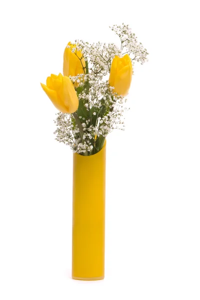 Bukett från gula tulpaner — Stockfoto