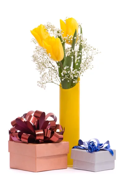 黄色のチューリップの花束 — ストック写真