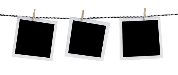 Photo frames on a rope — Stock Photo, Image