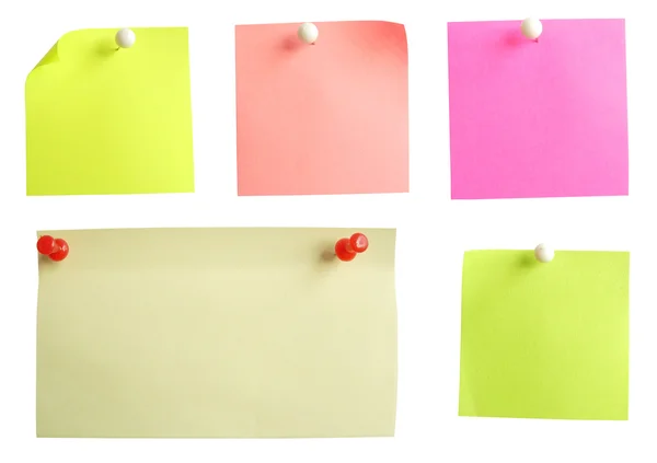 Kolorowe papiery notatkowe — Zdjęcie stockowe