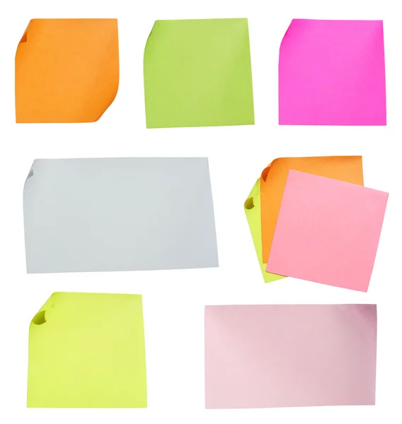 Papéis de nota coloridos — Fotografia de Stock