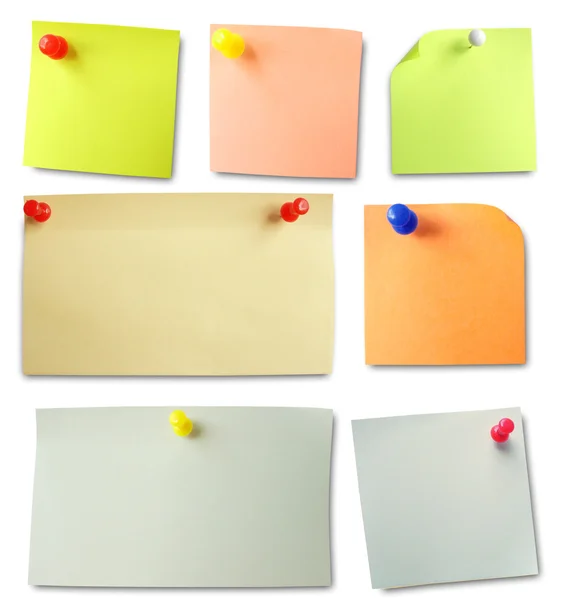 Papeles de nota de colores —  Fotos de Stock