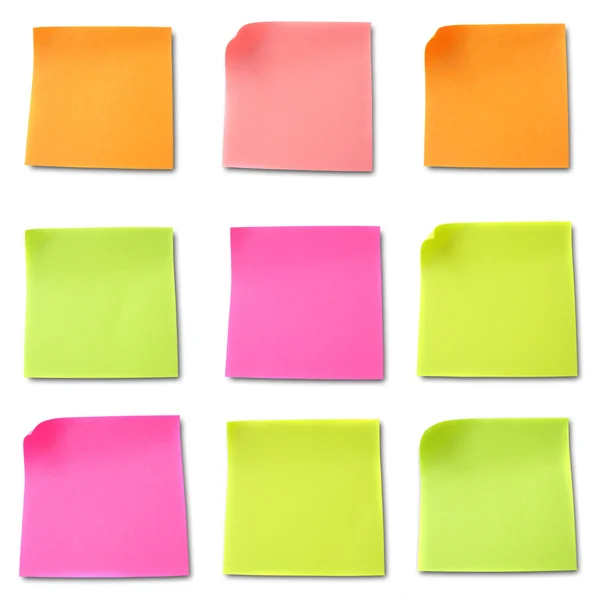 Colored note papers — Stock Photo, Image