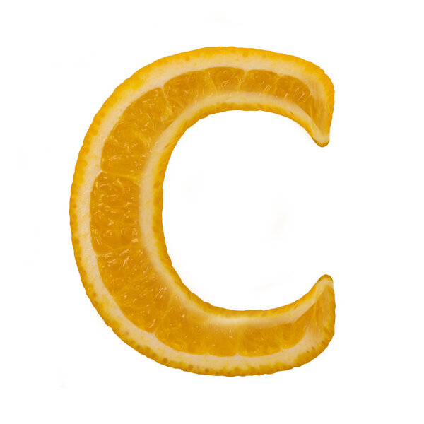Citrus font. Letter C