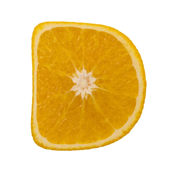 Citrus lettertype. letter d — Stockfoto