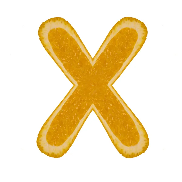 Citrus font. Letter X — Stock Photo, Image