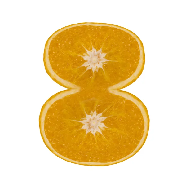 柑橘的字体。8 — 图库照片