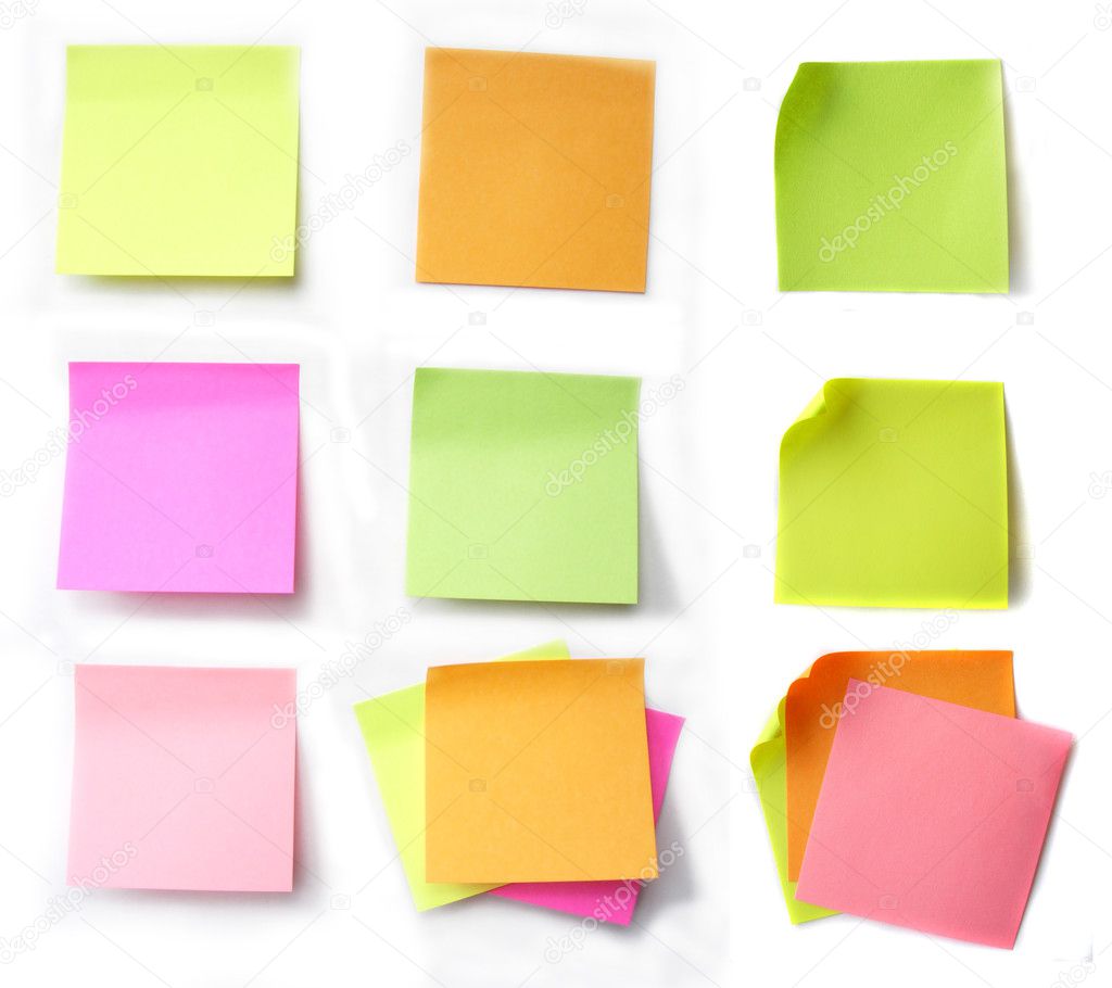 Colored note papers