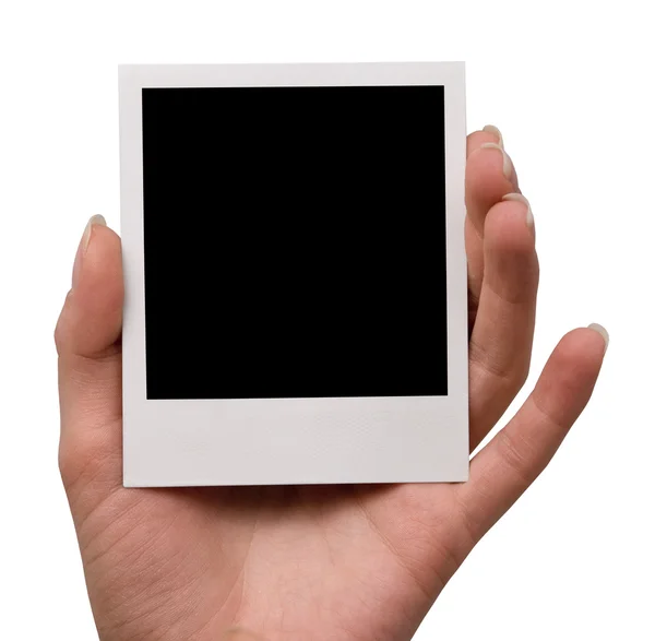 Polaroid bianca, isolata — Foto Stock