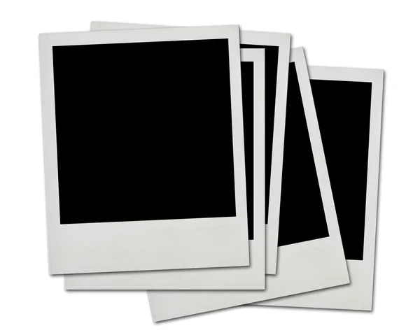 Blank instant photos isolated on a white — Stock Photo, Image