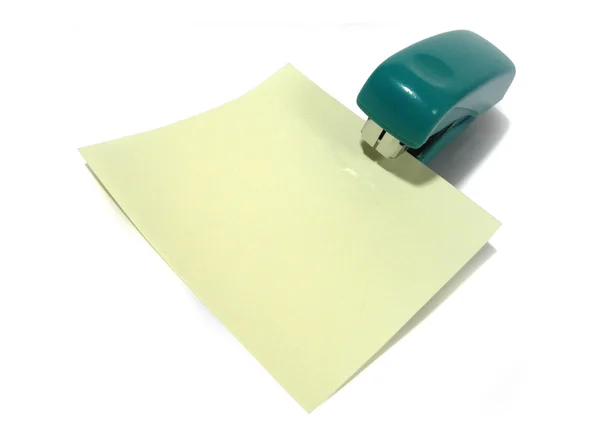 A green office stapler — Stock Photo, Image
