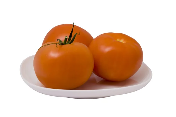 Rote Tomaten. Schneidpfad — Stockfoto