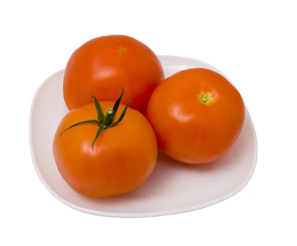 Tomates vermelhos. Caminho de recorte — Fotografia de Stock