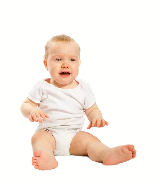 Infeliz bebê de 1 ano — Fotografia de Stock