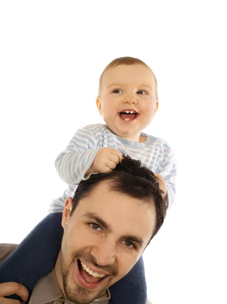 Uomo felice e il suo bambino — Foto Stock