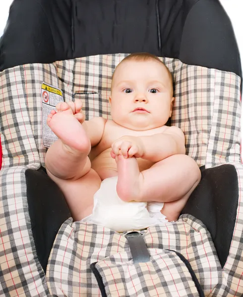 Baby in de autostoel — Stockfoto