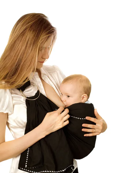 Lactancia materna en cabestrillo — Foto de Stock