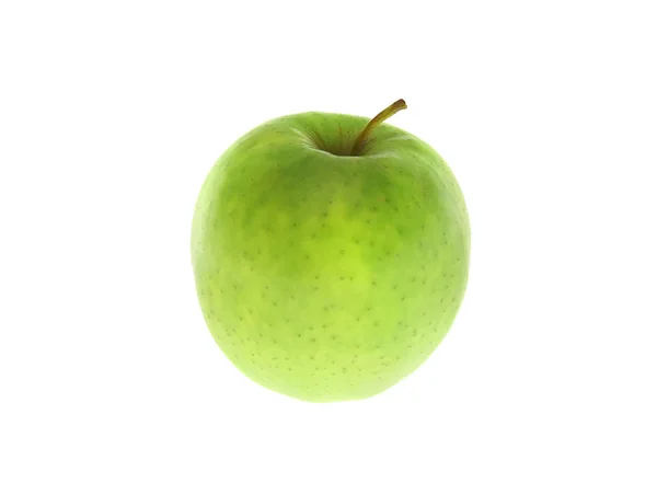 Grönt äpple på en vit bakgrund — Stockfoto