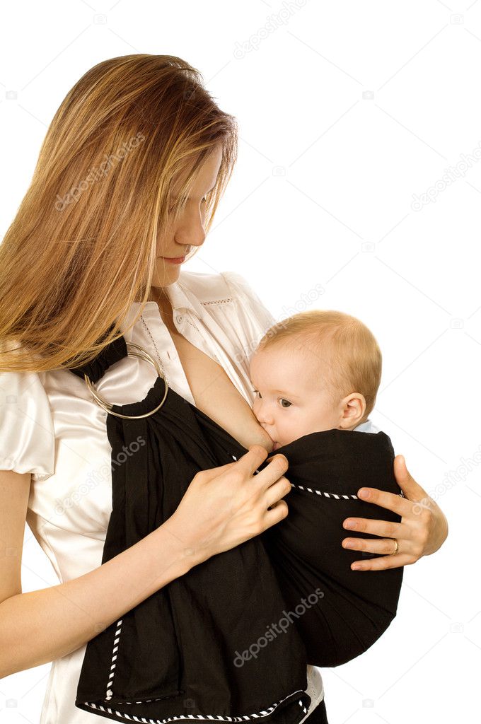 Breast-feeding in sling