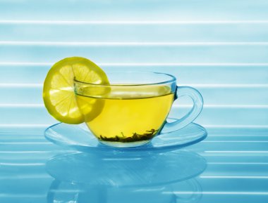 A cup of tea with the lemon clipart