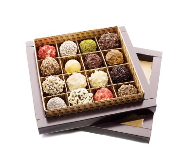 Opened box of sweets clipart