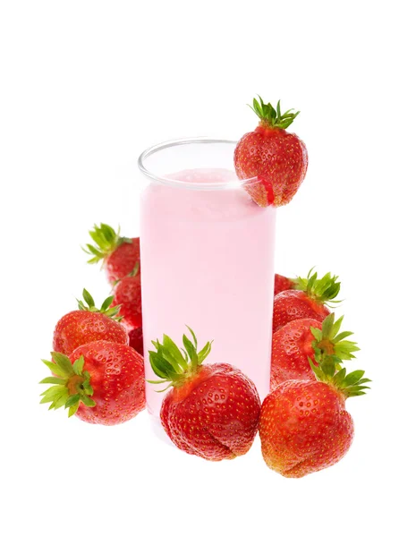 Smoothie med jordgubbar — Stockfoto