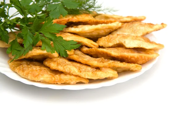 stock image Some chebureks with parsley