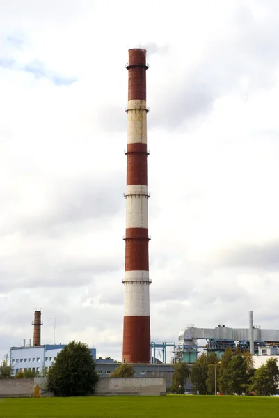 stock image Industrial chimney of thermal station