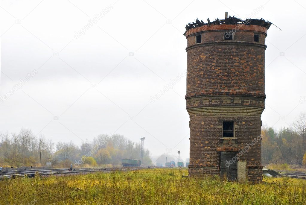 Old brick water tower