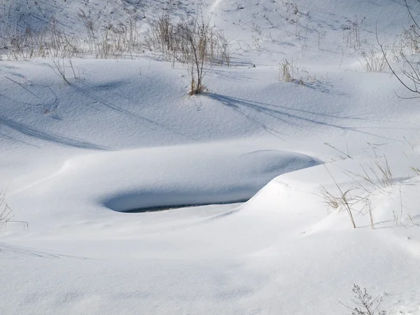 冬季场景与雪 — 图库照片