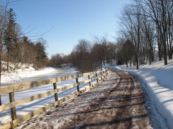 Winter op de trail — Stockfoto