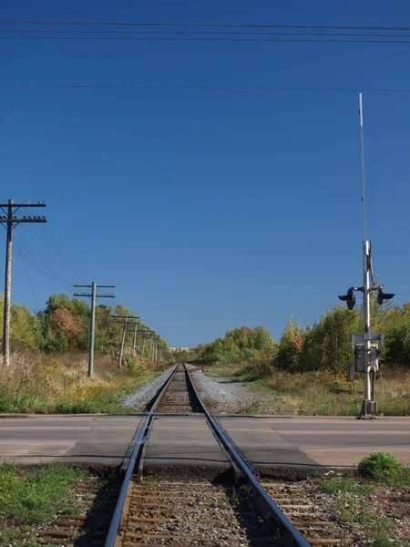 Railway crossing. — Stock Photo, Image