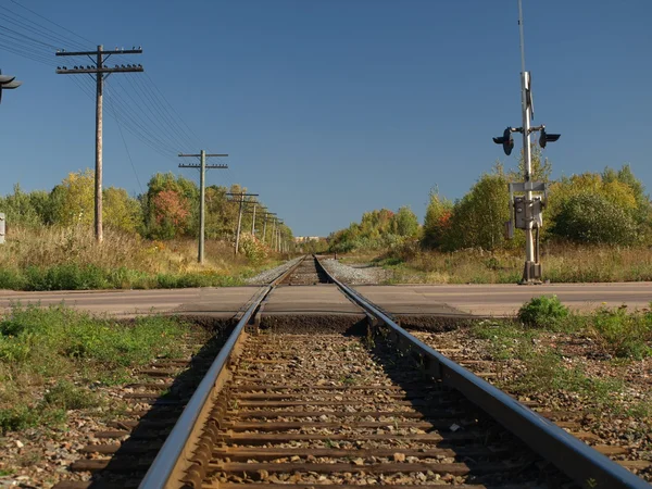 Järnvägsspåren Stockfoto