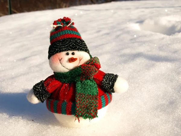 Snowman waiting for Christmas — Stock Photo, Image
