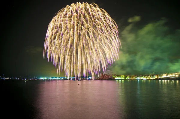 Fireworks at Sitges — Stock Photo, Image