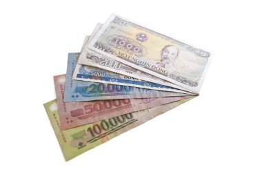 Dong banknotes clipart