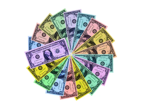 Colorful dollars — Stock Photo, Image