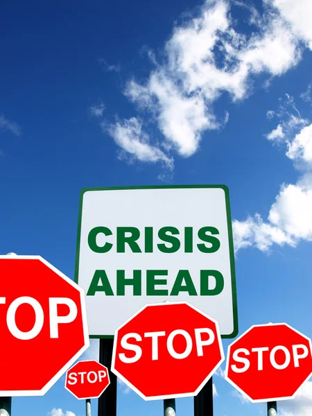 Crise à frente — Fotografia de Stock