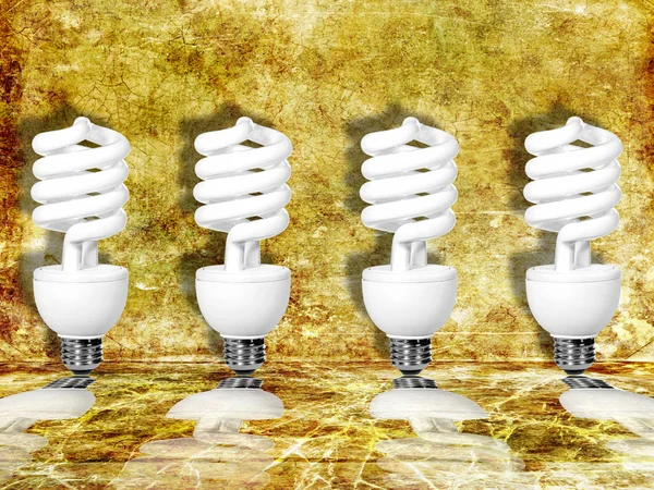 Quattro lampadine — Foto Stock